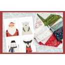 Mixed Block Panel Santa Snowman Reindeer Bear multi