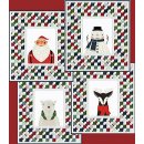 Mixed Block Panel Santa Snowman Reindeer Bear multi