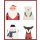 Mixed Block Panel Santa Snowman Reindeer Bear multi