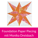 Nähkurs Foundation Paper Piecing Stern orange-pink