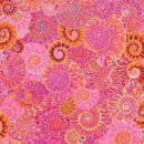 Das Bild zeigt den Stoff Ammonites in pink, rosa, orange...