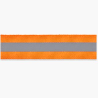 Reflektorband 25mm neonorange/grau