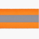 Reflektorband 25mm neonorange/grau